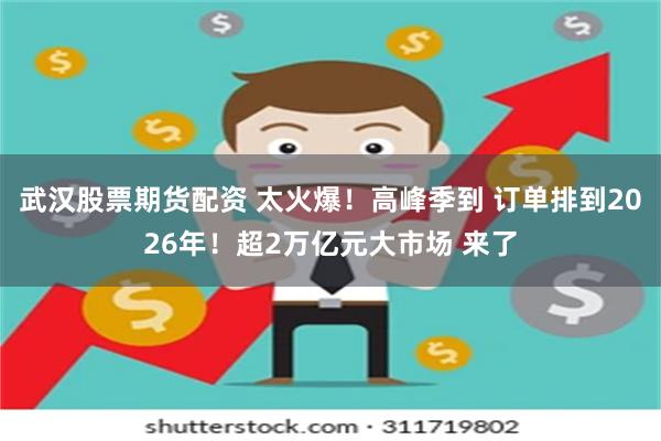 武汉股票期货配资 太火爆！高峰季到 订单排到2026年！超2万亿元大市场 来了